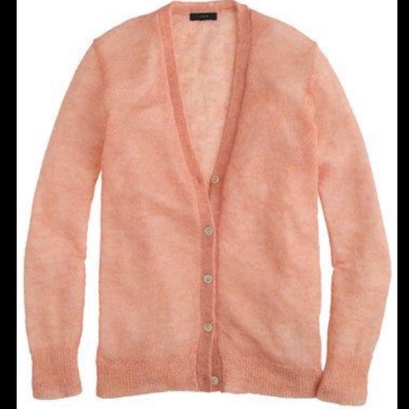 J. Crew Sweaters - J Crew Peach Mohair Cardigan